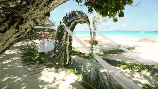 Wedding ceremony in Seychelles — Stock Video