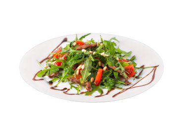 tabak taze rucola salatası kiraz domates ile
