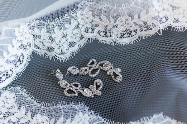 Wedding accessories on white background. — Stock Photo, Image