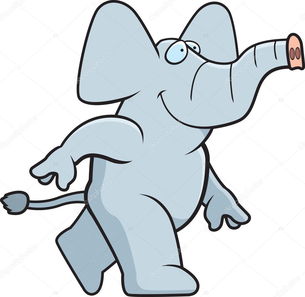 Un elefante de dibujos animados feliz caminando y sonriendo imágenes de stock de arte vectorial | Depositphotos Un elefante de dibujos animados feliz caminando y sonriendo imágenes de stock de arte vectorial | Depositphotos