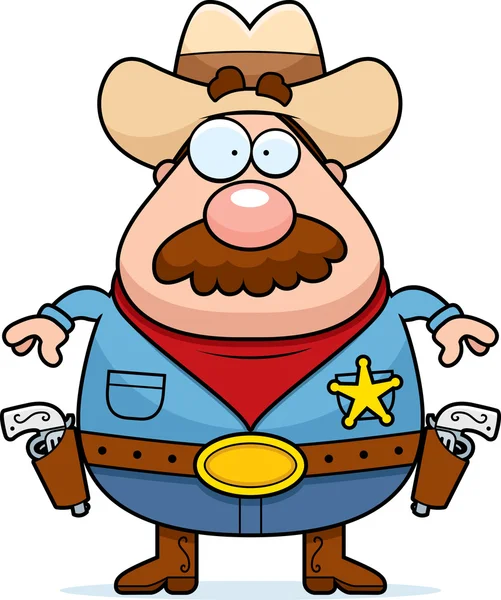 Sheriff de dibujos animados — Vector de stock