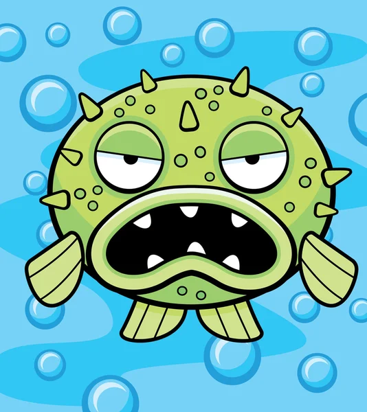 Blowfish Underwater — Stock Vector