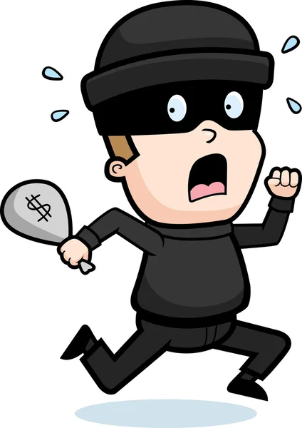 Burglar Running — Stock Vector