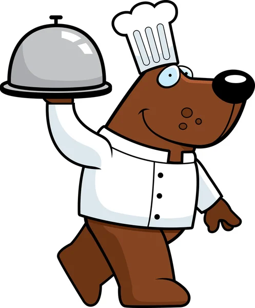 Chef urso — Vetor de Stock