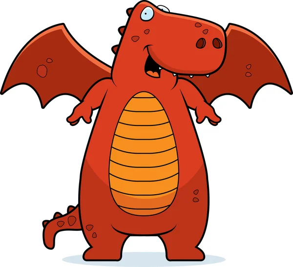 Dragón sonriendo — Vector de stock