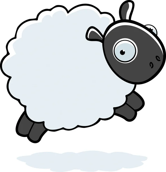 Sheep Jumping — Stock Vector