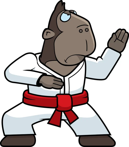 Karate-Affe — Stockvektor