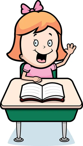 Dibujos animados escritorio del estudiante — Vector de stock © cthoman