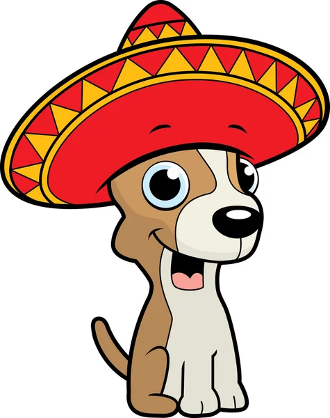 Chihuahua Sombrero - Stok Vektor