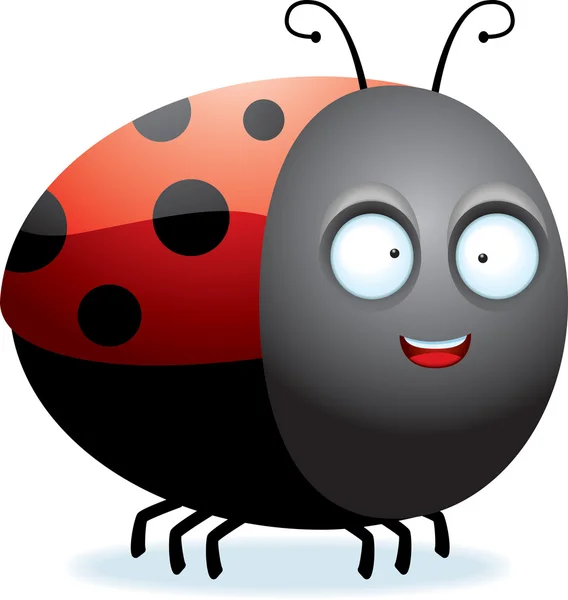 Coccinelle de bande dessinée — Image vectorielle