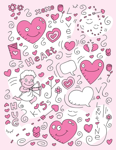 Love Doodle — Stock Vector