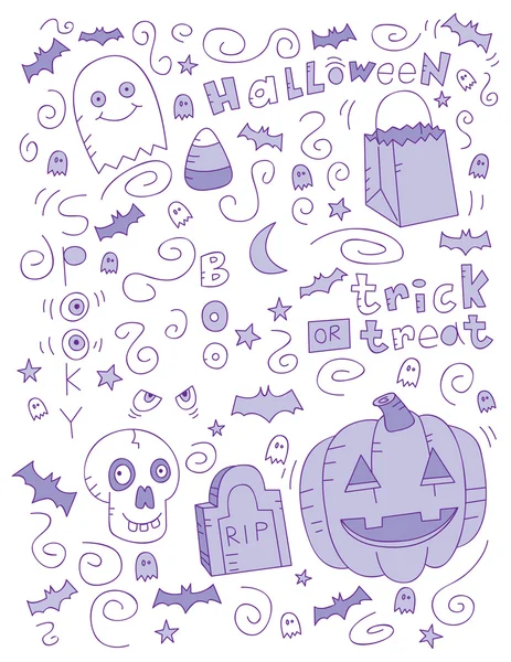 Halloween-Doodle — Stockvektor