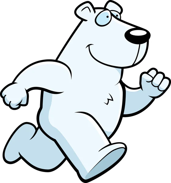 Polar Bear Running — Stock Vector