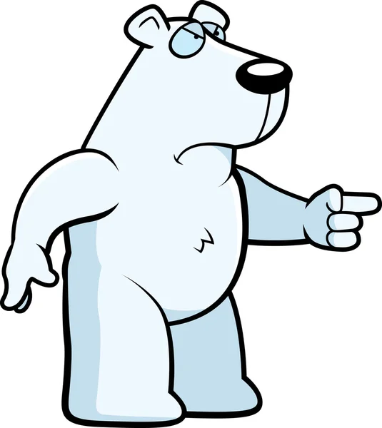 Angry Polar Bear — Stock Vector