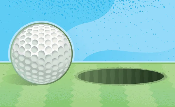 Golf Ball Hole — Stock Vector