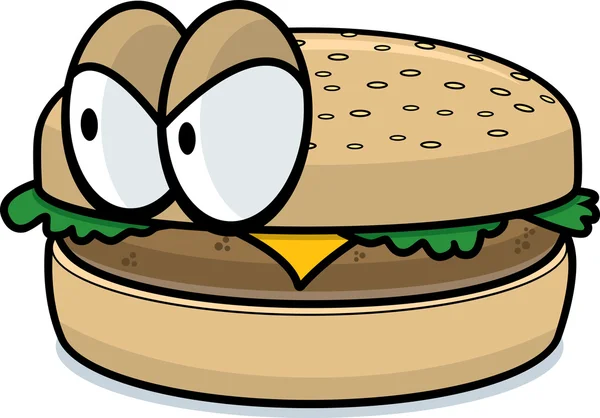 Wütender Cheeseburger — Stockvektor