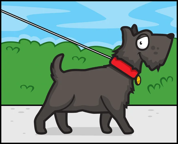 Paseo del perro — Vector de stock