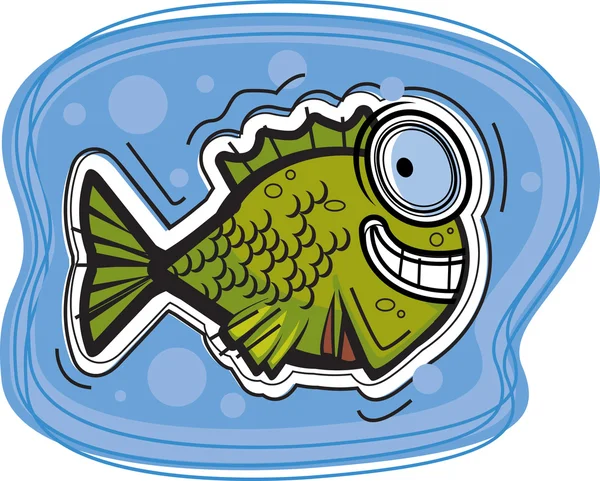 微笑的鱼 — 图库矢量图片