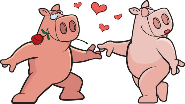 Свиня романтика — стоковий вектор