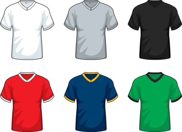 V-Ausschnitt Hemden — Stockvektor
