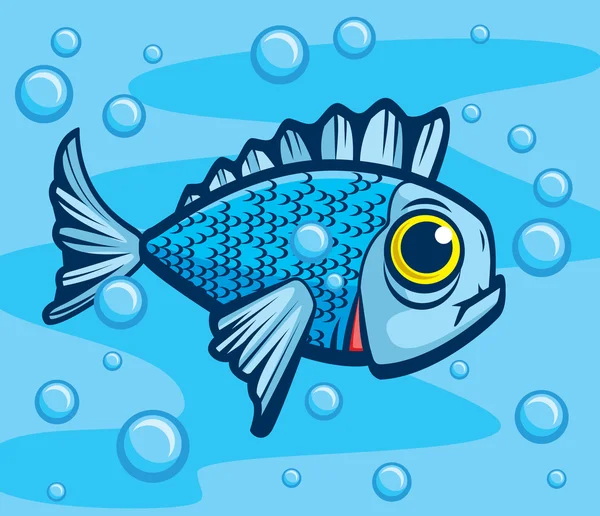 Ikan di bawah air - Stok Vektor