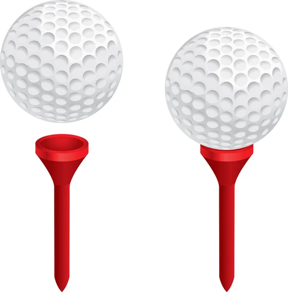 Tee palla da golf — Vettoriale Stock