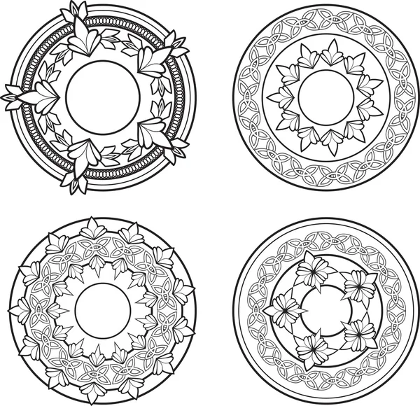 Círculos adornados — Vector de stock