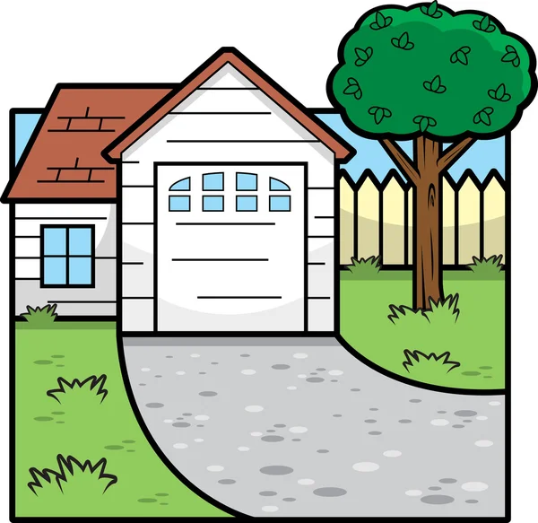 Cartoon House Yard — Stock Vector © cthoman #154912458