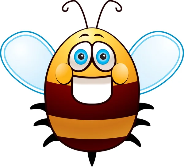 微笑的蜜蜂 — 图库矢量图片