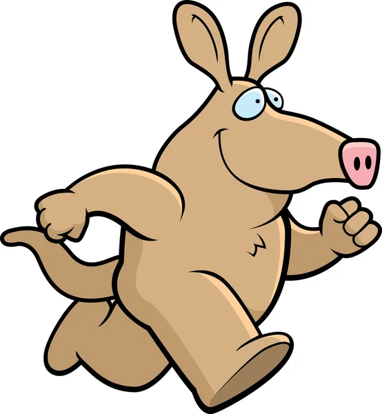 Aardvark Correr — Vector de stock