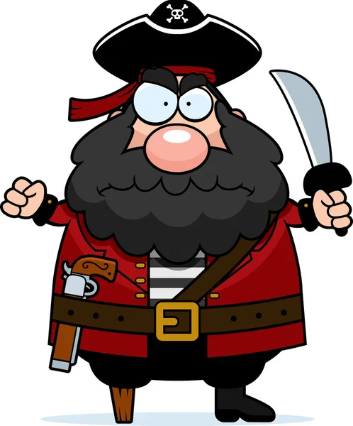怒っている海賊 — ストックベクタ