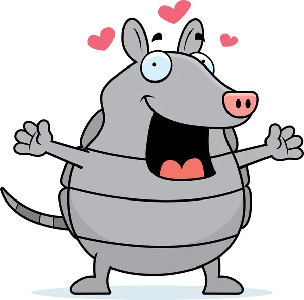 Abrazo de Armadillo — Vector de stock