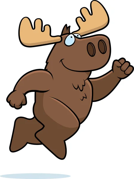 Moose Jumping — Stock Vector