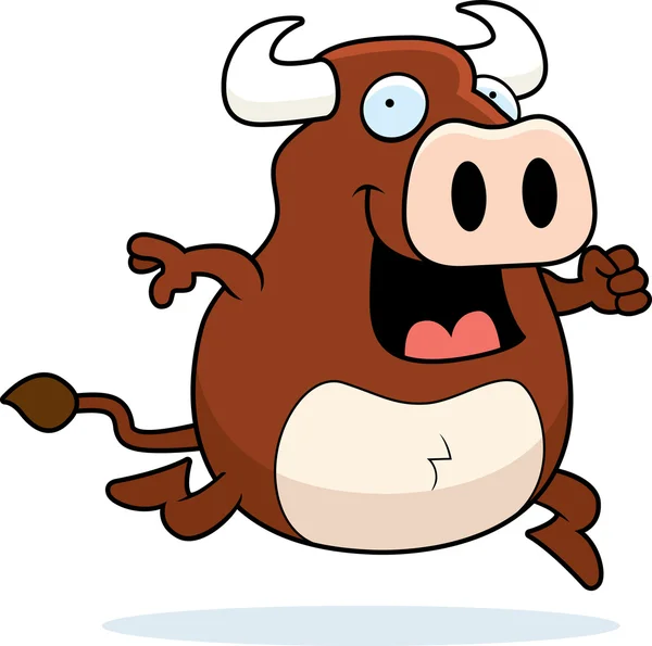 Bull Running — Stock Vector