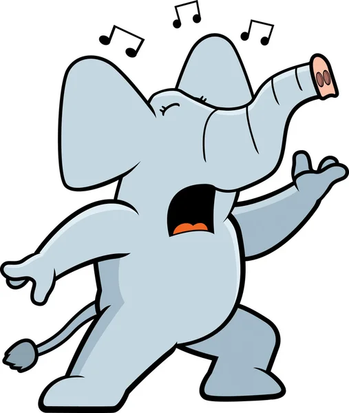大象唱歌 — 图库矢量图片