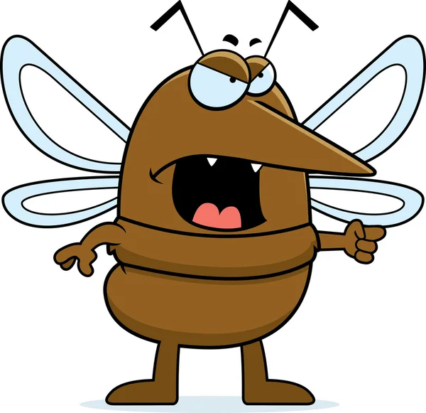 Mosquito enojado — Archivo Imágenes Vectoriales