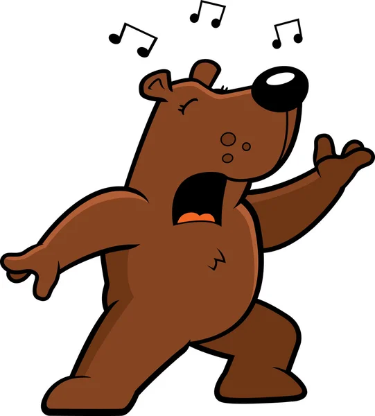 熊唱歌 — 图库矢量图片
