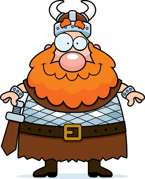 Vikingo sonriendo — Vector de stock