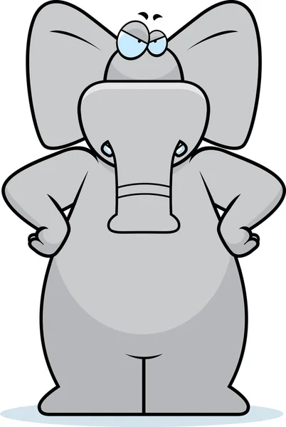 Angry Elephant — Stock Vector