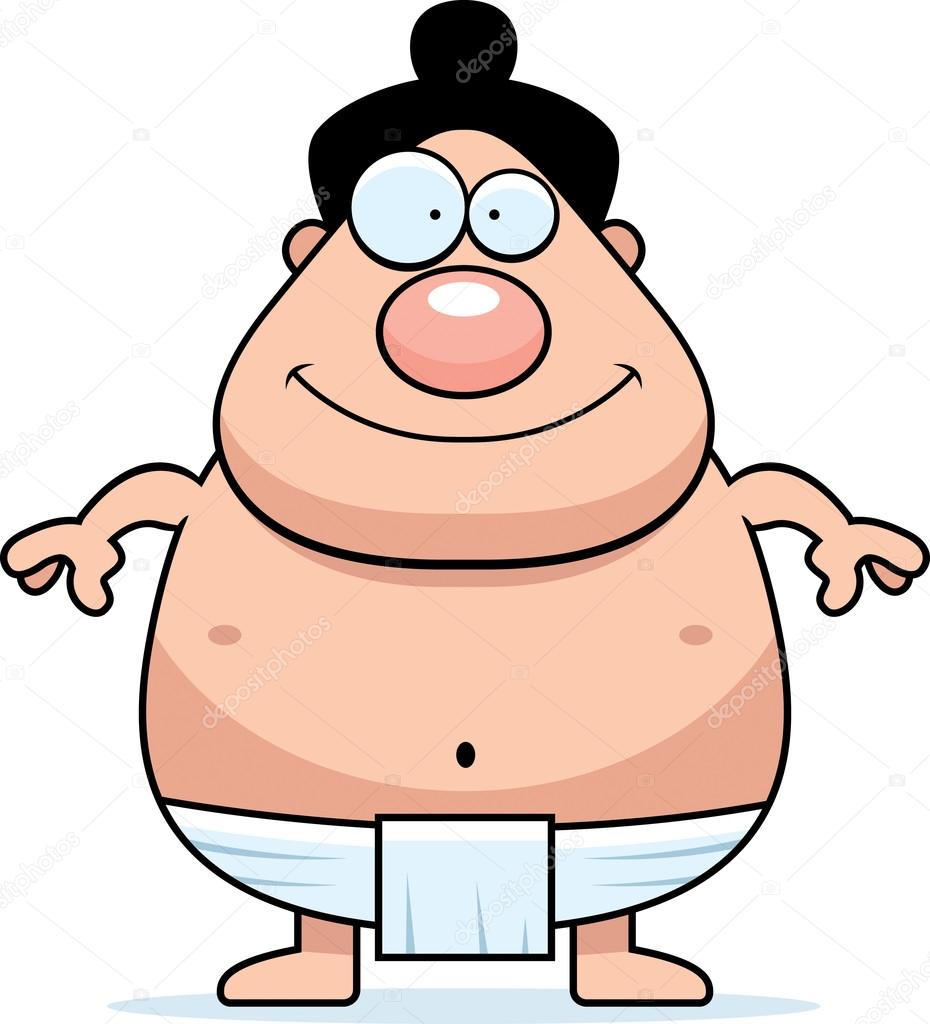 相扑选手微笑 — 图库矢量图像© cthoman #85949708