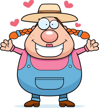 Çiftlik kız sarılmak