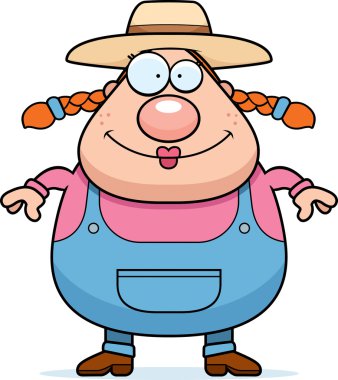 Gülümseyen köylü kızı