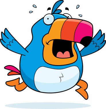 Çizgi film Toucan panik