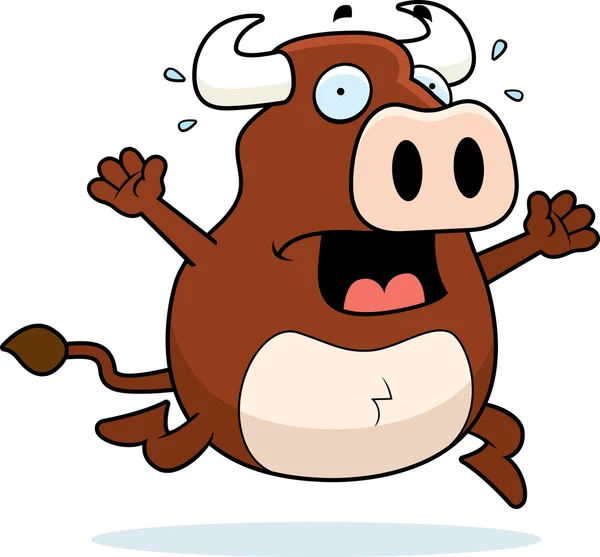 Bull Panic — Stock Vector