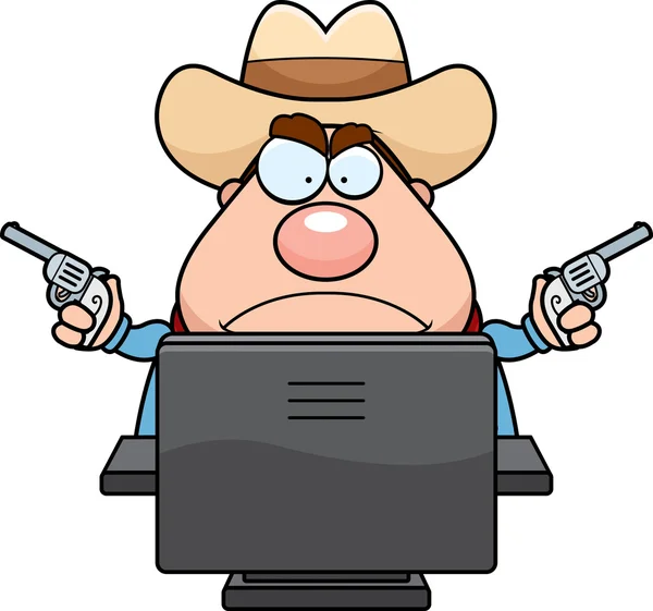 Cowboy informatique — Image vectorielle