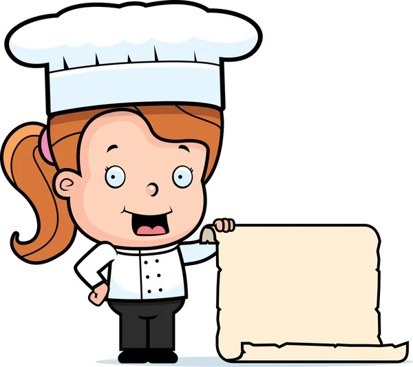 Menú Chef Niño — Vector de stock