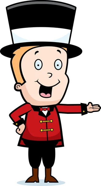 Ringmaster niño — Vector de stock