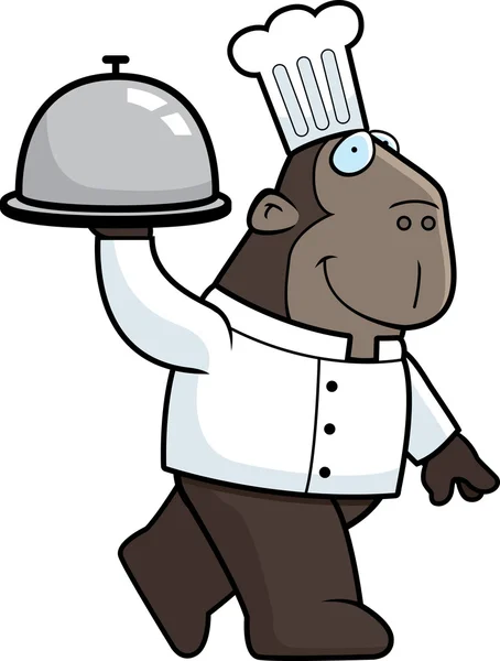 Chef macaco — Vetor de Stock