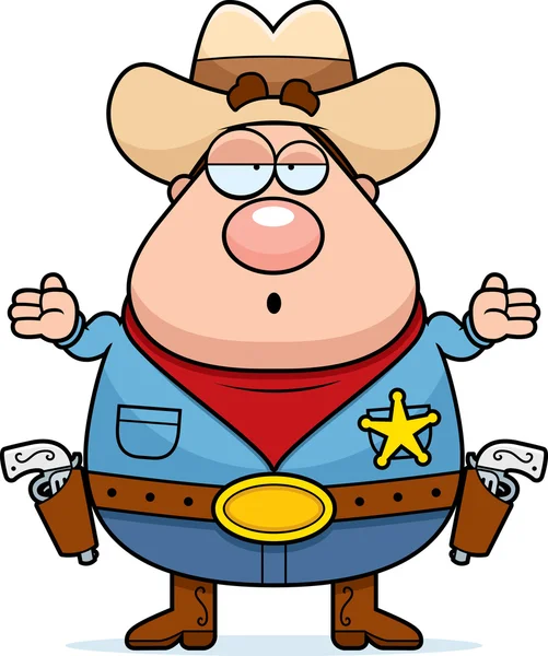 Sheriff confundido — Vector de stock