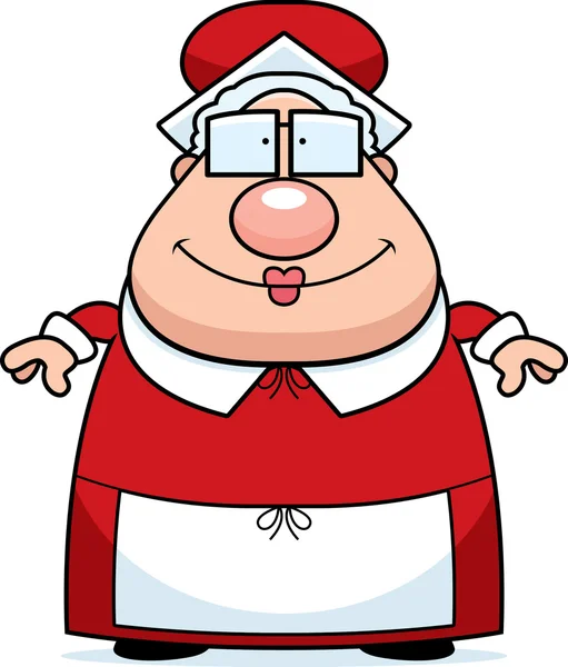 Mrs Claus leende — Stock vektor